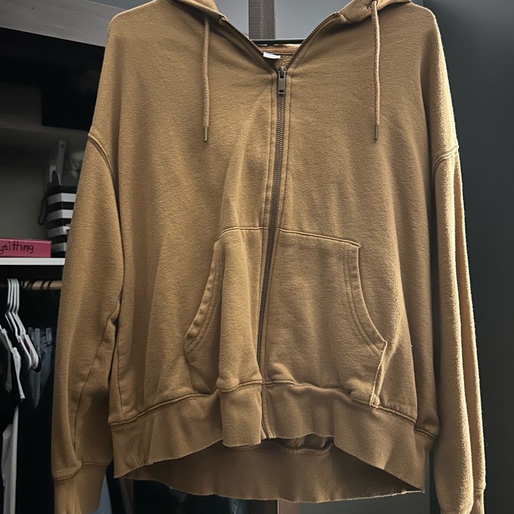 Old Navy Brown Yellow Zip Up Sweatshirt